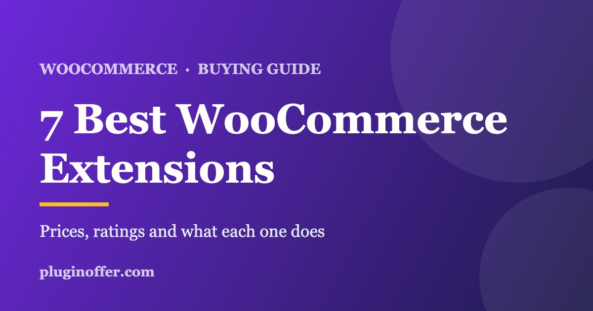 Best official WooCommerce extensions