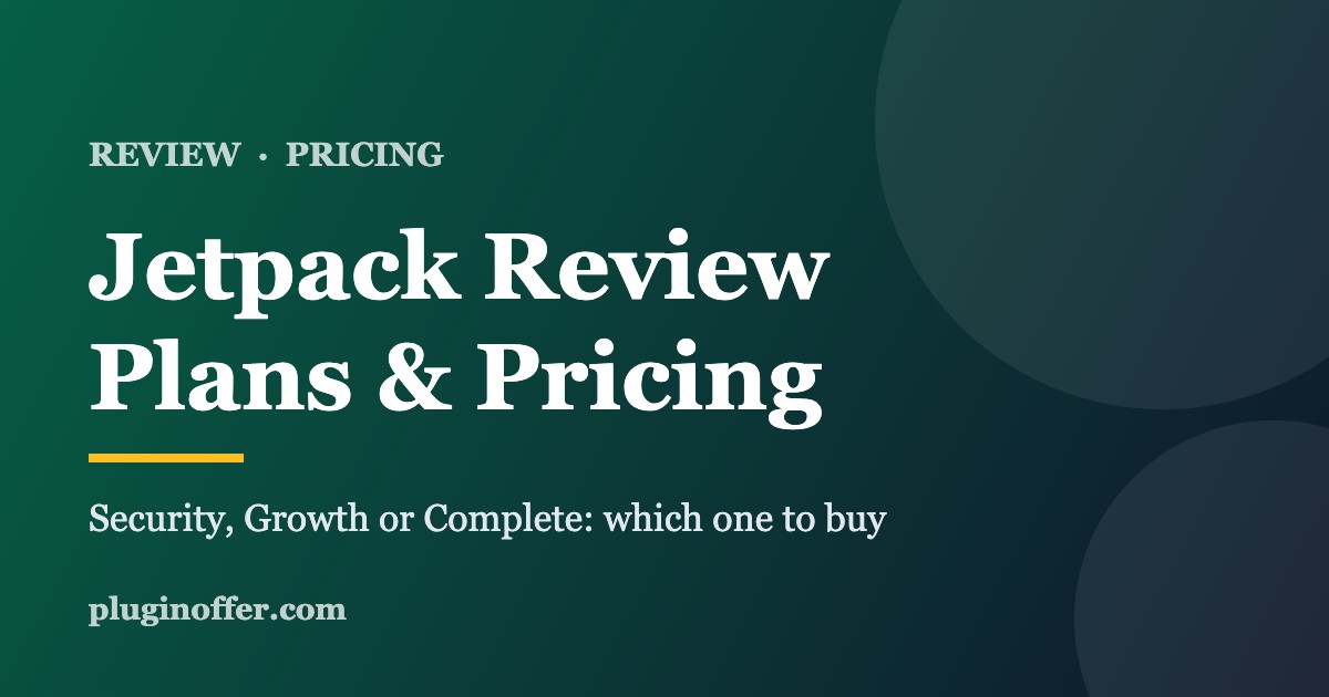 Jetpack review, plans and pricing
